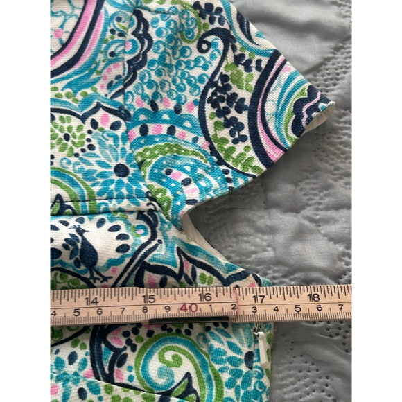 Lilly Pulitzer Paisley Mini Dress Women’s Size 2 Blue Green Pink - Picture 12 of 13